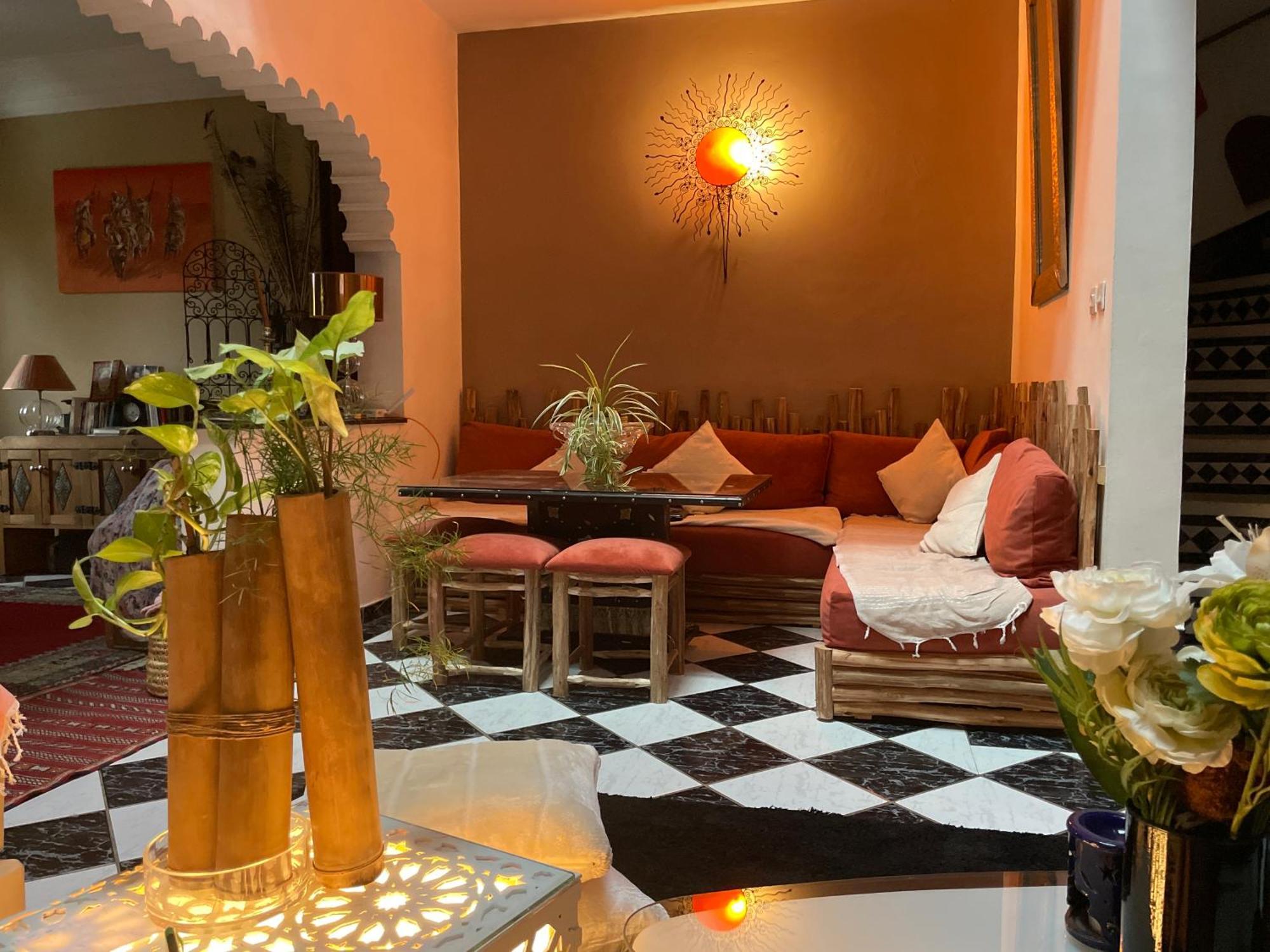 Riad Palmier Fleuri Marrakesh Bagian luar foto