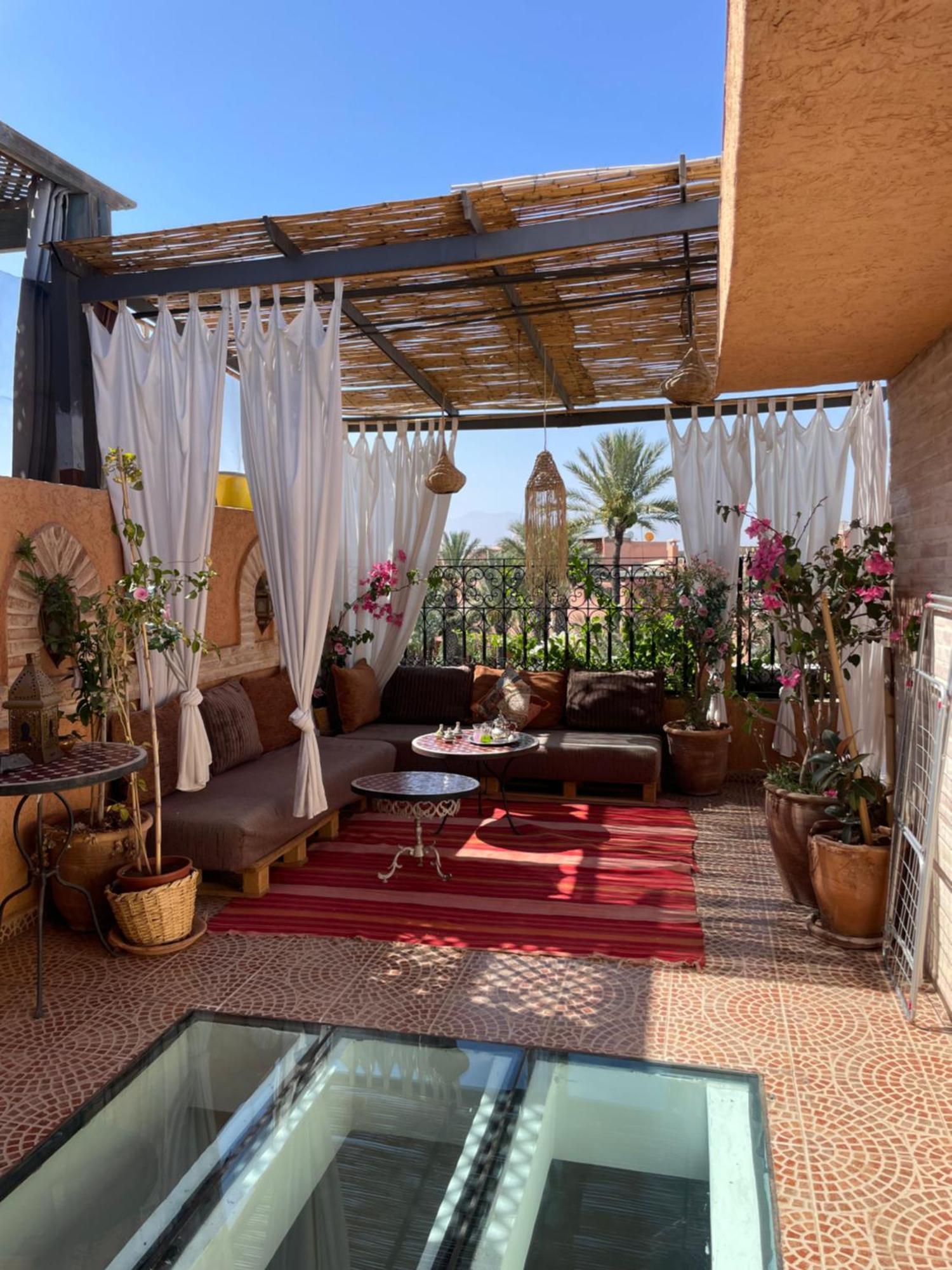 Riad Palmier Fleuri Marrakesh Bagian luar foto