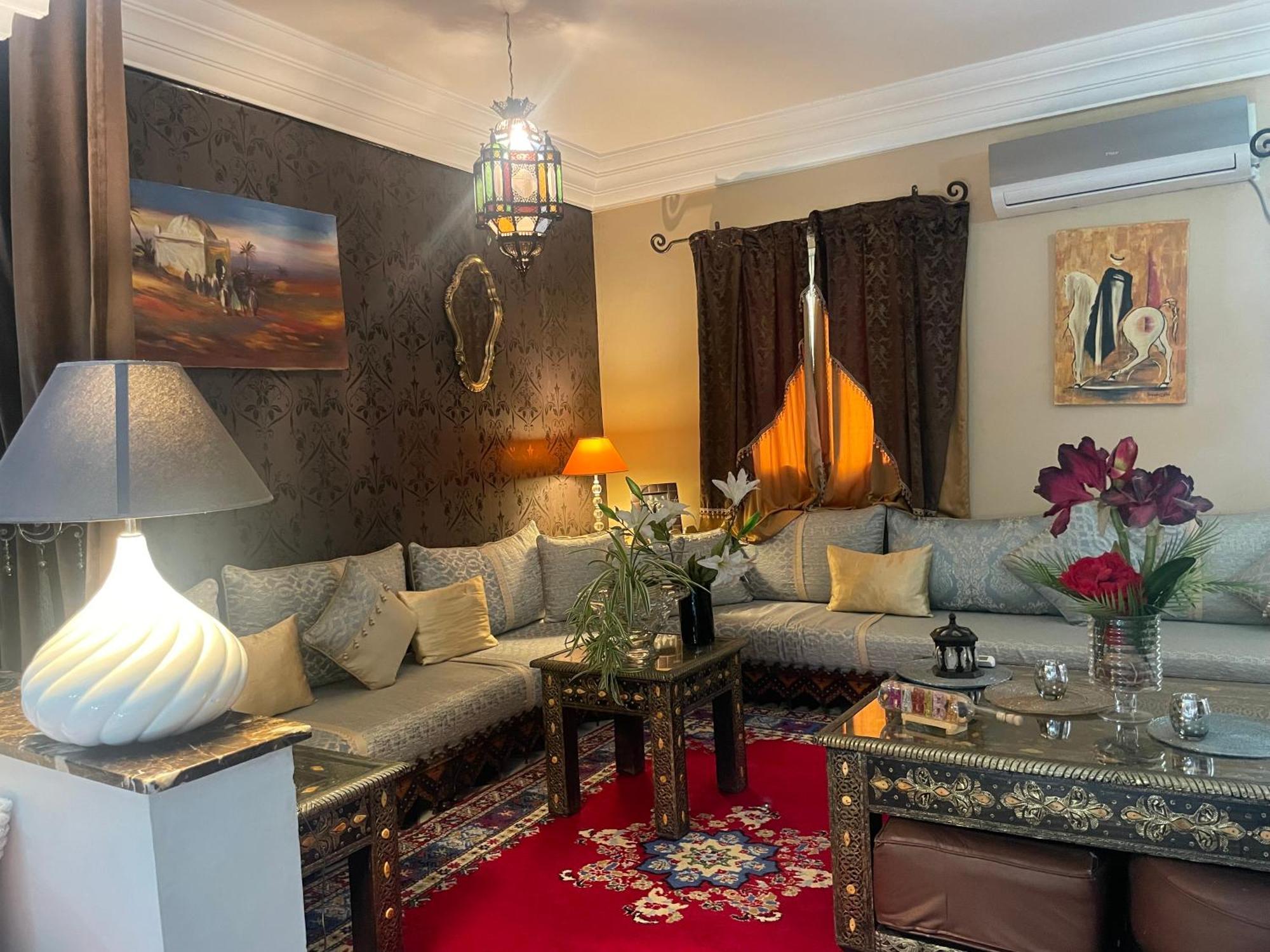 Riad Palmier Fleuri Marrakesh Bagian luar foto